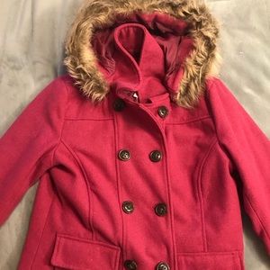 Juniors / Women’s Size Large Hooded Winter Peacoat